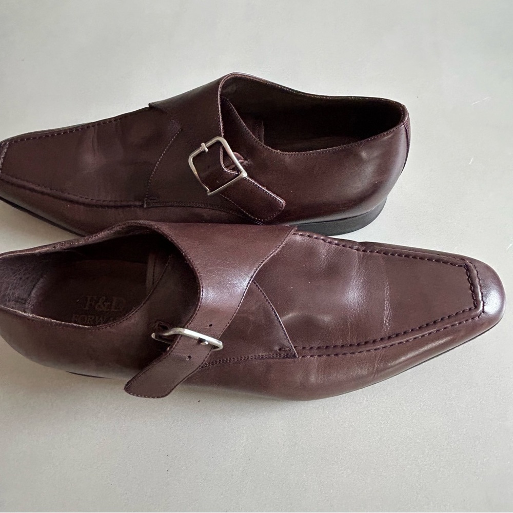 Men’s F&D Forward brown leather classic shoe , Size 44 UK , 10.5-11 U.S. - Picture 8 of 10